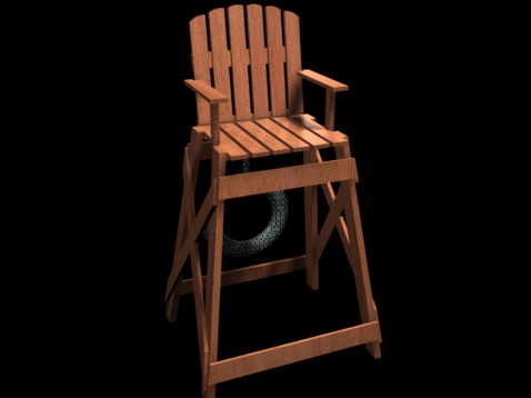 Lifeguard Wood Chair Furniture