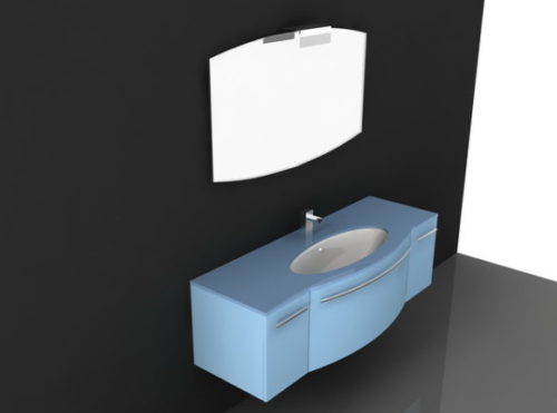 Light Blue Furniture Bathroom Vanity