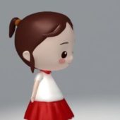 Cartoon Little Girl Characters