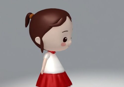 Cartoon Little Girl Characters