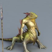 Lizard Man Warrior Character