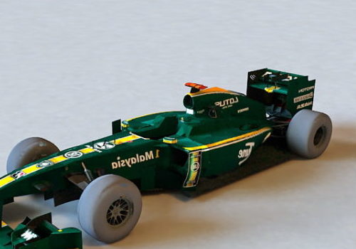 Green Lotus F1 Racing Car