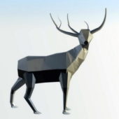 Lowpoly Elk Sculpt