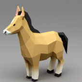 Low Poly Horse Animal