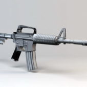 Lowpoly Gun M4a1 Carbine Weapon