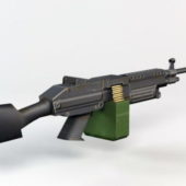 M249 Gun Machine Weapon