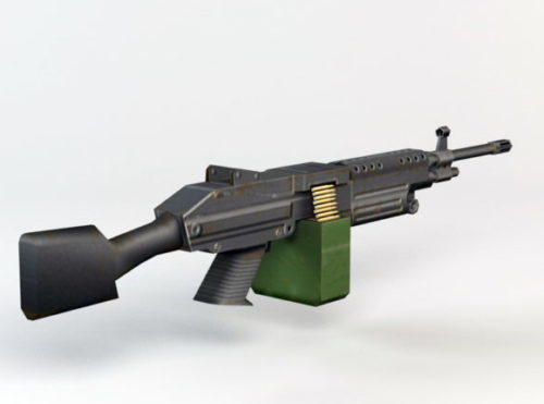 M249 Gun Machine Weapon