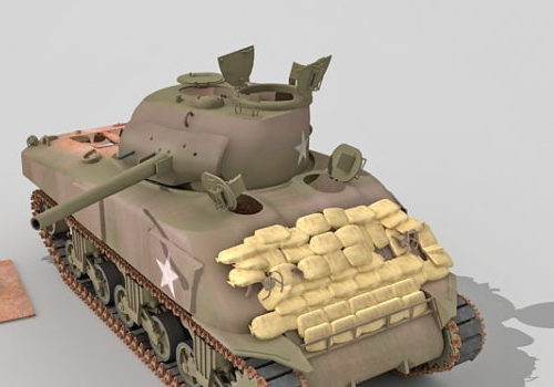 Military M4a1 Sherman Tank Wrecks