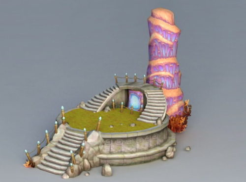 Cartoon Magical Tower Portal