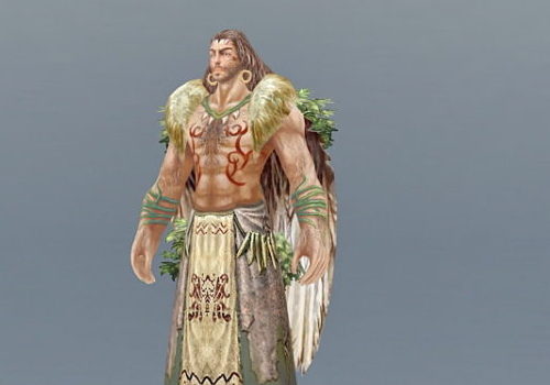 Male Druid Warrior Character