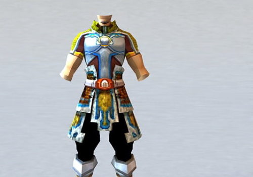 Male Character With Light Armor Set