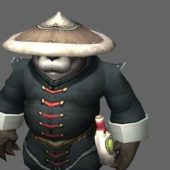 Male Pandaren Game Character