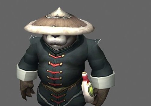 Male Pandaren Game Character
