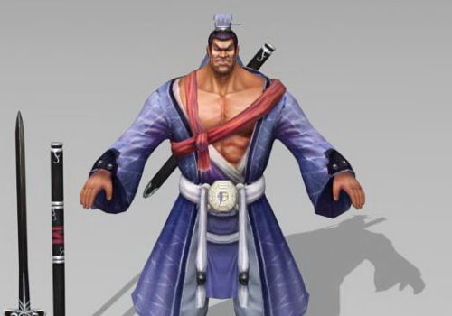 Asian Male Swordsman Character