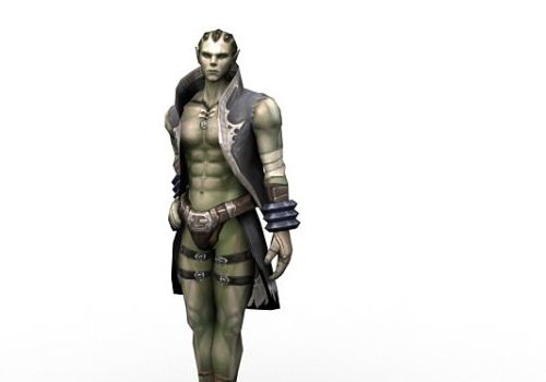 Character Male Half Orc Barbarian