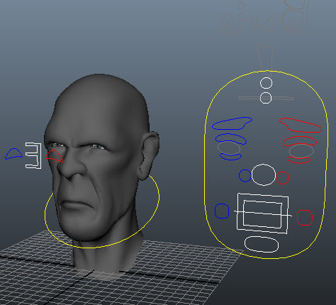 Man Head Face Rig | Characters