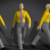 Man In Yellow Shirt And Tie | Characters