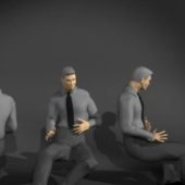 Man In Sitting Pose | Characters