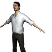 Man Character Standing In Shirt Characters
