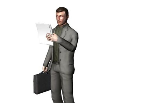 Office Man With Briefcase Characters