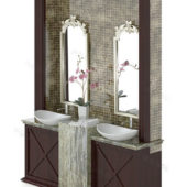 Marble Top Bathroom Vanity Furniture
