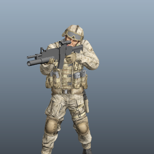 Marine Character Special Forces Soldier
