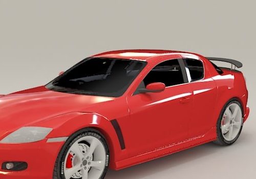 Mazda Rx-8 Red Sedan Car