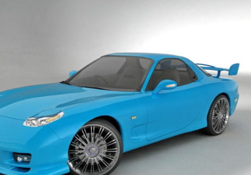 Blue Mazda Rx-8 Sports Car