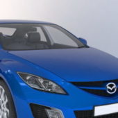 Blue Mazda 3 Hatchback Car