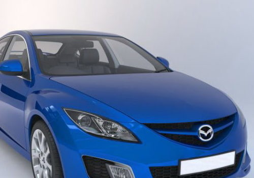 Blue Mazda 3 Hatchback Car