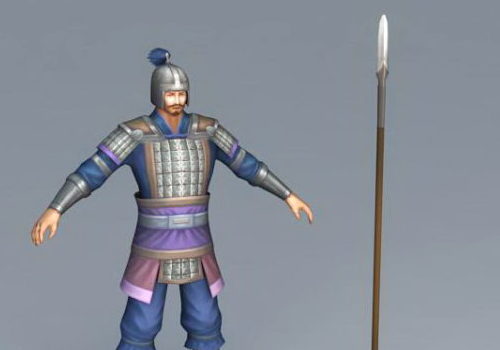 Medieval Character Chinese Infantry