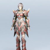 Medieval Game Character Female Knight
