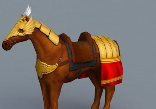 Animal Medieval Horse With Armor