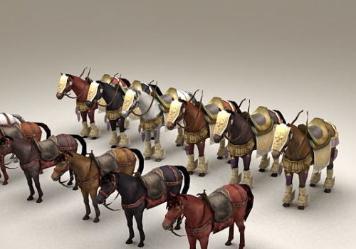 Medieval War Horses Set | Animals