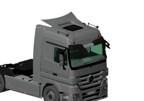 Grey Mercedes-benz Actros Heavy Truck