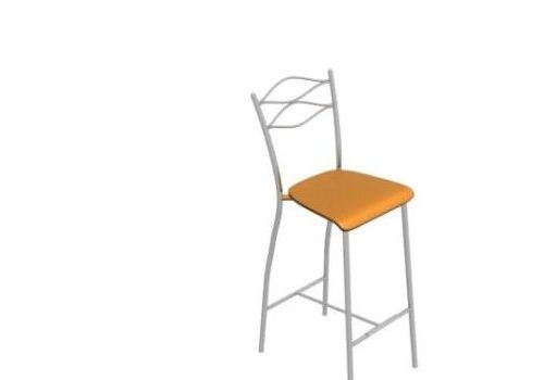 Metal Frame Bistro Stool Chair