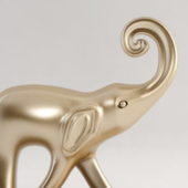 Metal Elephant Figurine Animal