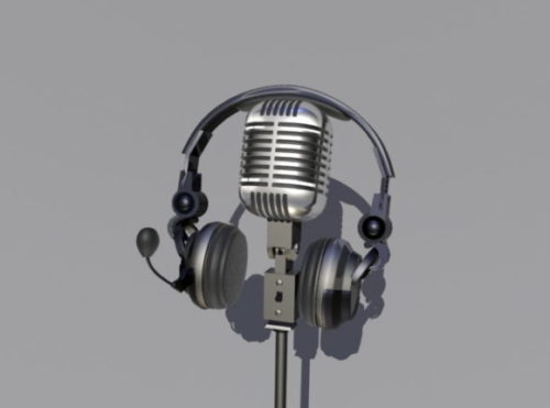 Studio Microphone With Headphone