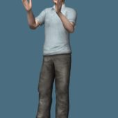 Middle Aged Man In T-shirt And Jeans | Characters