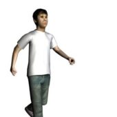 Man Walking White Shirt Characters