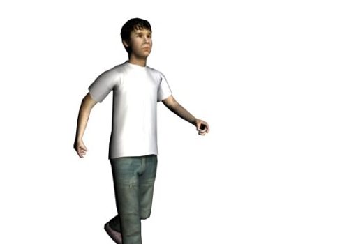 Man Walking White Shirt Characters