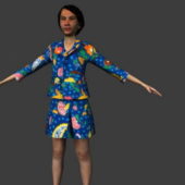 Middleaged Woman In T-pose | Characters