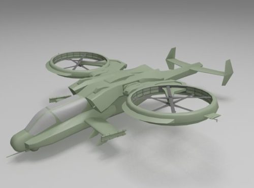 Sci-fi Army Transport Helicopter