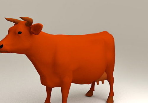 Milking Dairy Cow Lowpoly | Animals