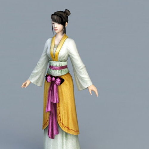 Character Ming Dynasty Lady 3D Model - .Max - 123Free3DModels