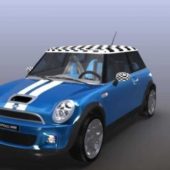 Blue Mini Cooper Car