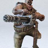 Minigun Soldier Character