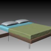 Minimalism Double Bed Nightstand