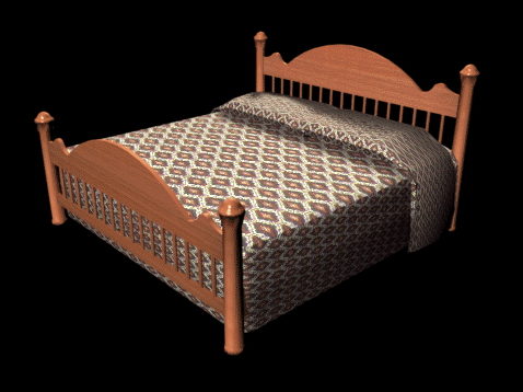 Mission Style Wooden Bed