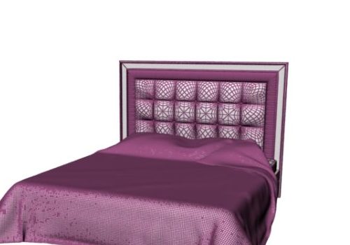 Chesterfield Modern Bed Purple Furniture